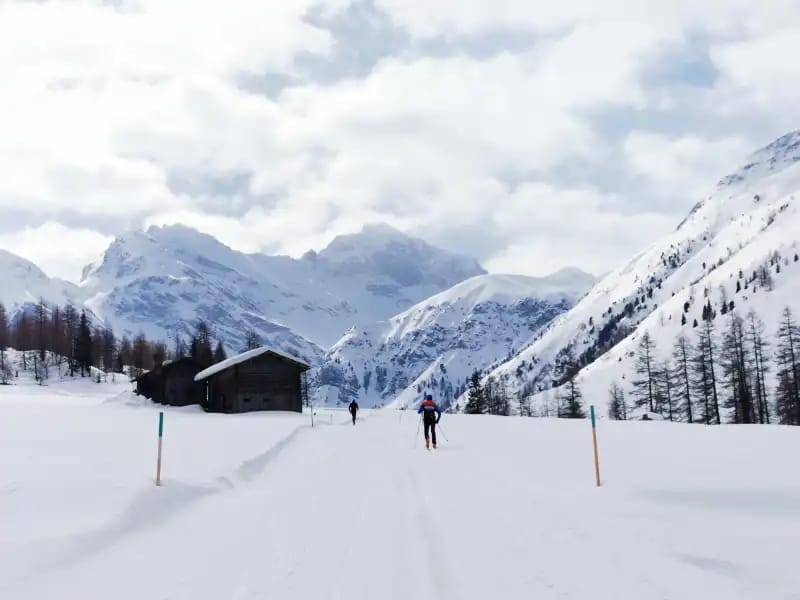 Sertigtal cross country skiing tour classic Davos for advanced skiers