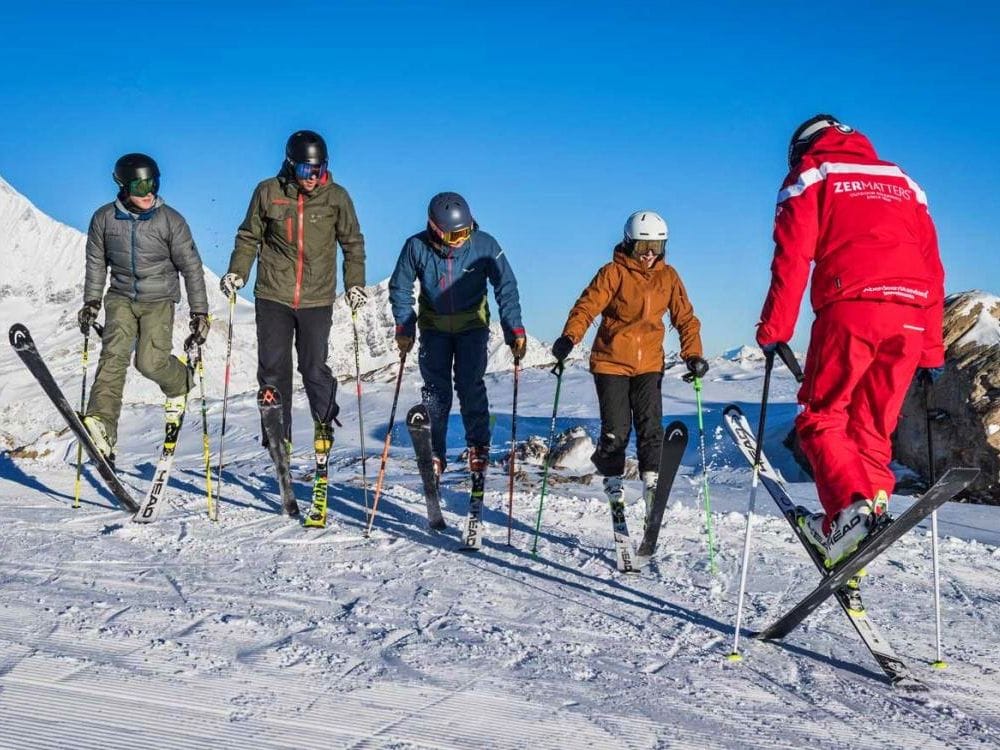 Skischule für Anfänger inkl. Mittagessen am Riffelberg