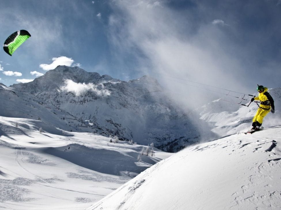 Snowkite Kurs Privat  Simplonpass