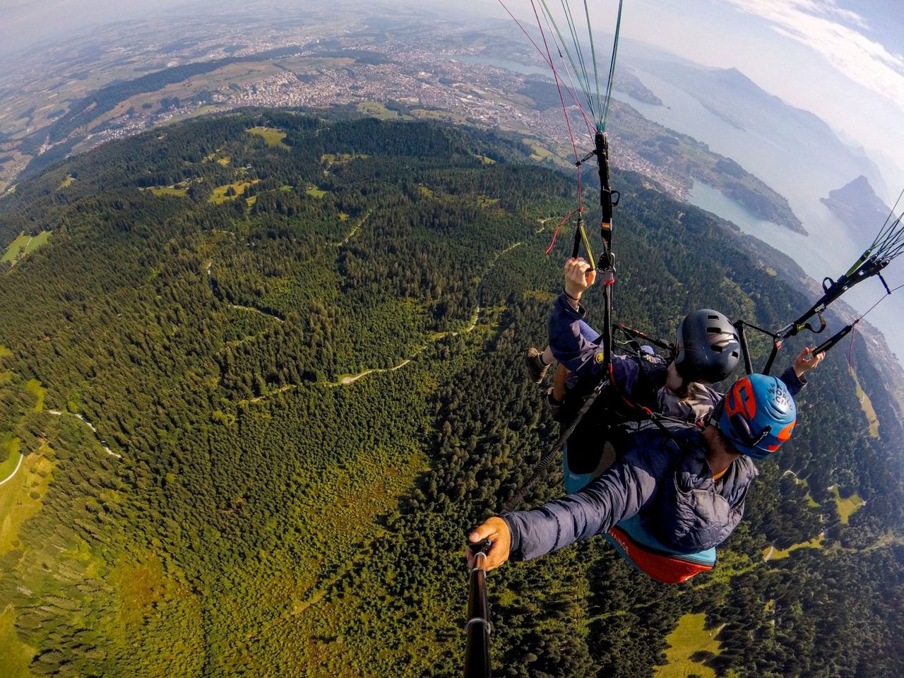 Pilatus paragliding tandem from Kriens
