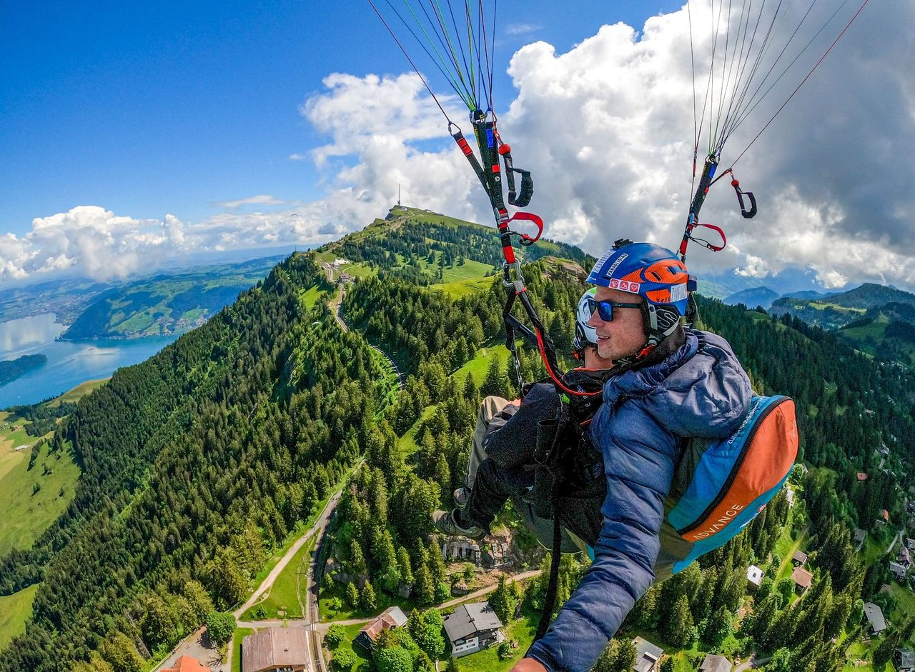 Brunni Engelberg Gleitschirmfliegen Tandem