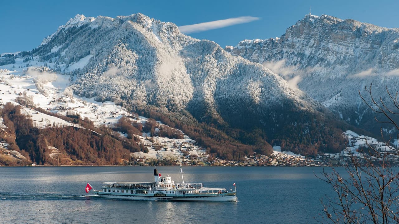 Tageskarte Thunersee Winter