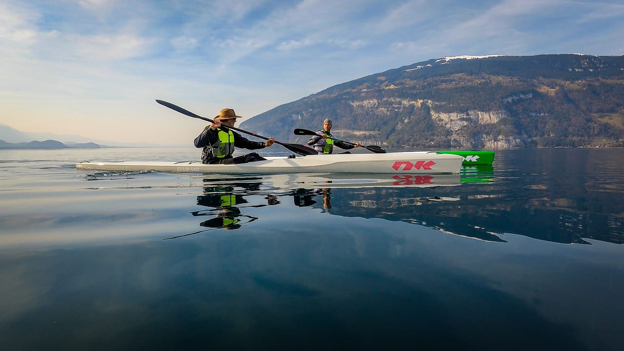 Surfski kayak rental in Gunten on Lake Thun