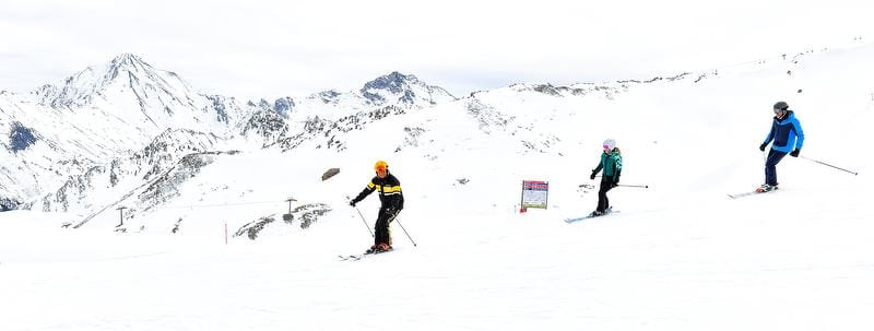 Ski resumption course near Samnaun