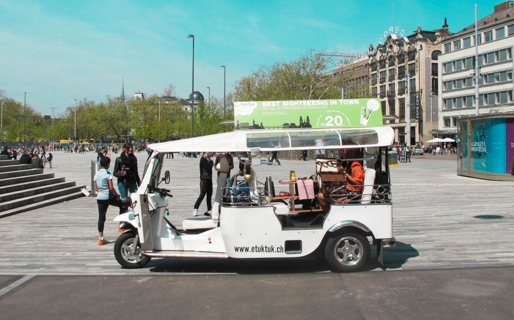 Stadtrundfahrt E-Tuk Tuk Zürich und Umgebung