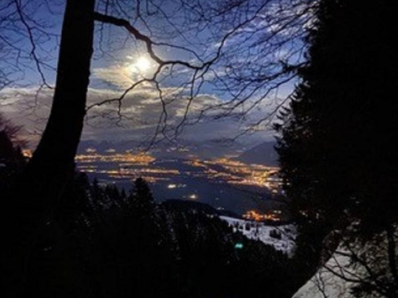 Vollmond Schneeschuhwanderung im Toggenburg
