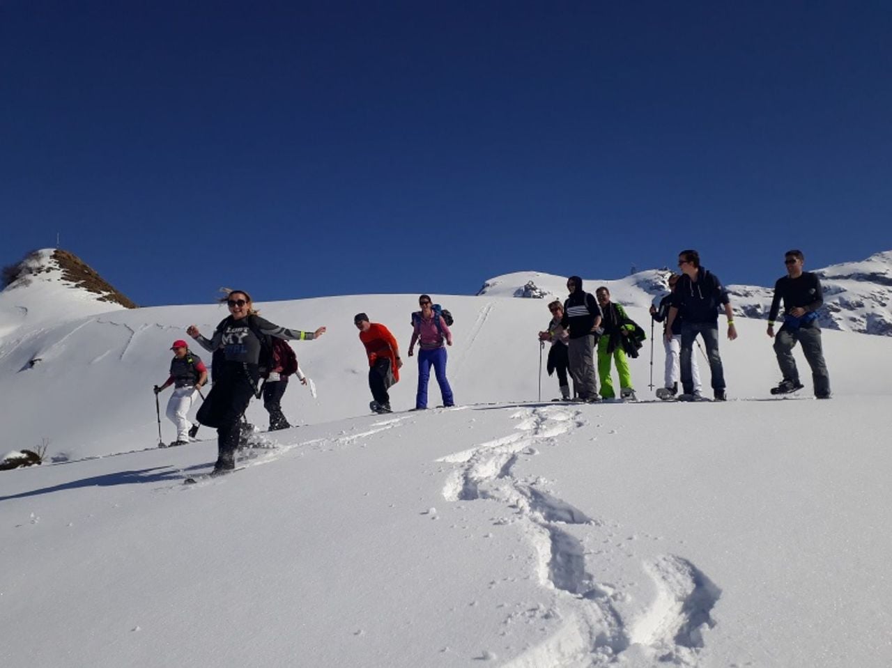 Full Moon Snowshoe Tour with Fondue in Engelberg