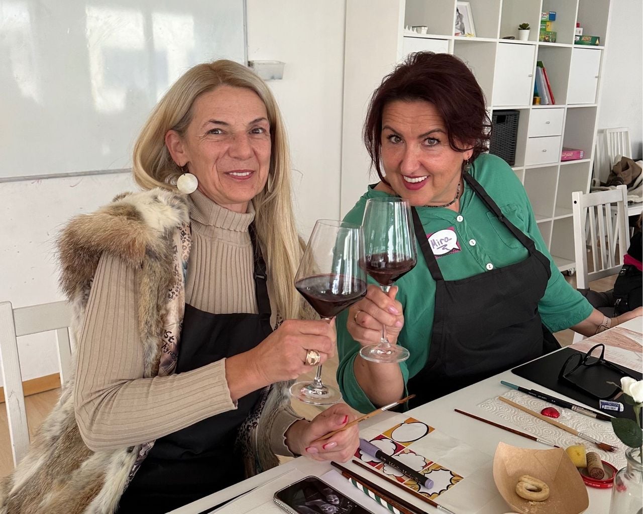 Creative team event "Wine Painting & Wine Tasting" in Heerbrugg
