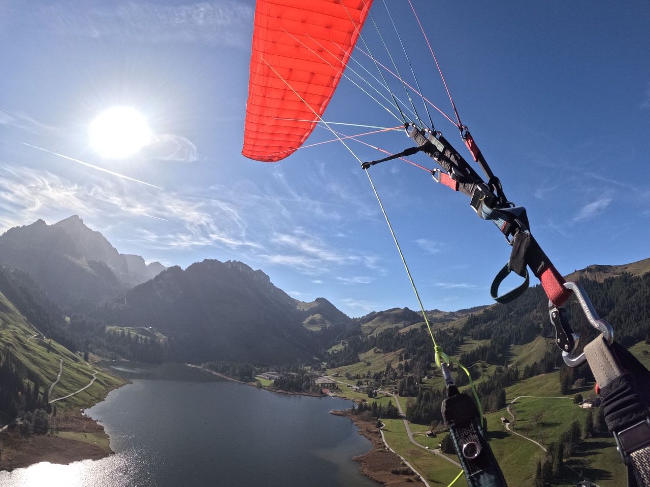 Gleitschirm Tandemflug am Schwarzsee