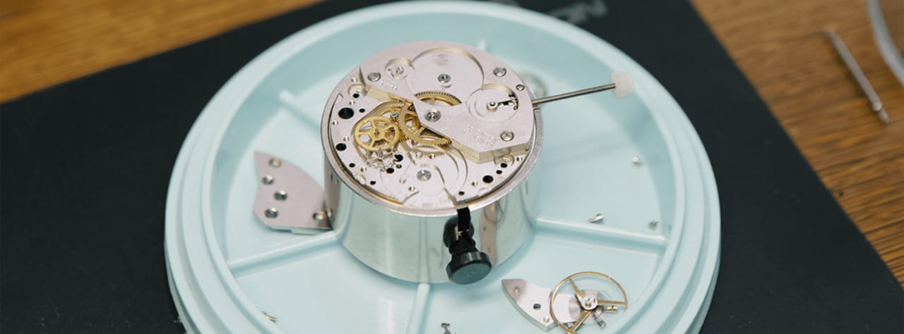 Watchmaking workshop at the studio in Zurich