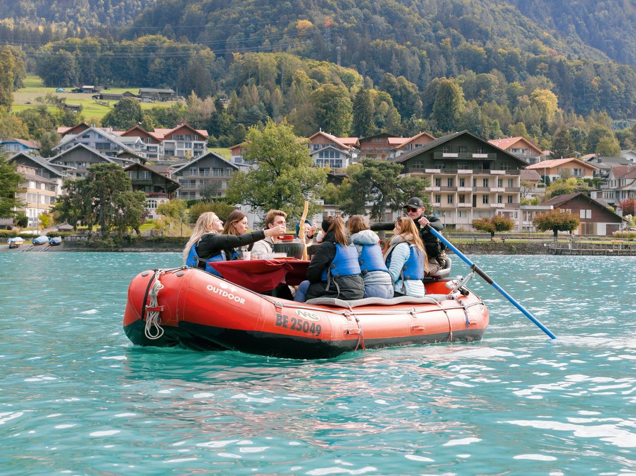 Schokoladenfondue Float auf dem Brienzersee