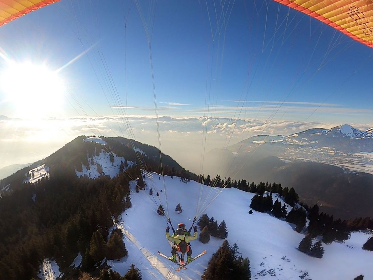 "Skiflug" Gleitschirmfliegen ab Villars sur Ollon