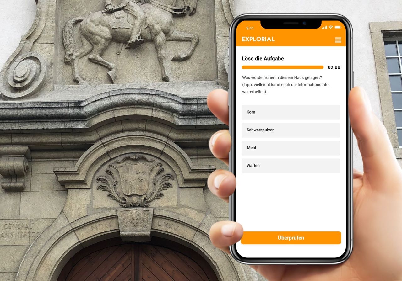 Aarau interactive scavenger hunt with the smartphone