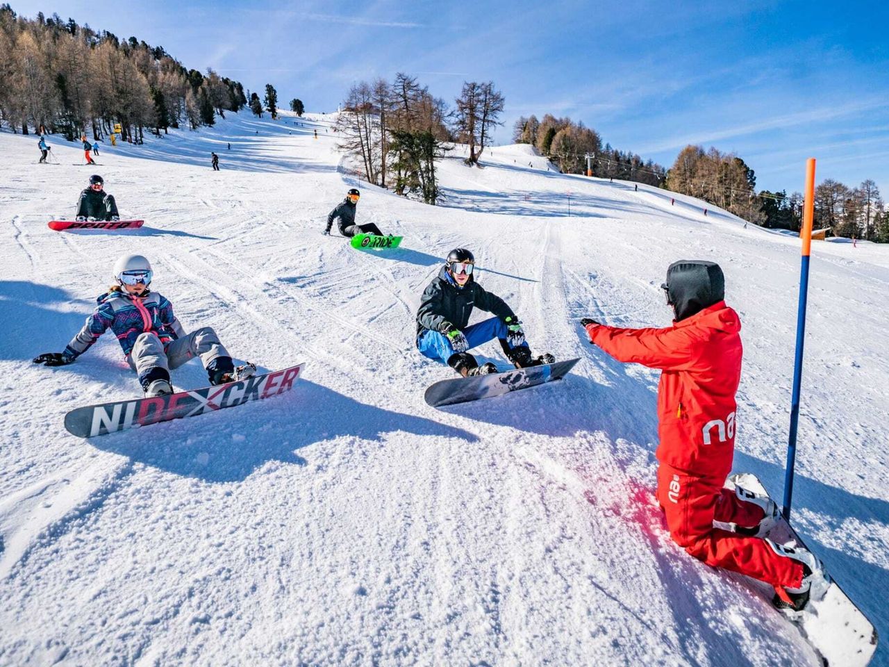 Snowboard csoportos oktatás minden korosztálynak Veysonnazban