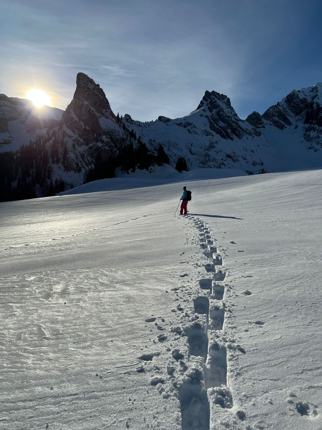 Individuelle, geführte Schneeschuhwanderung in Uri