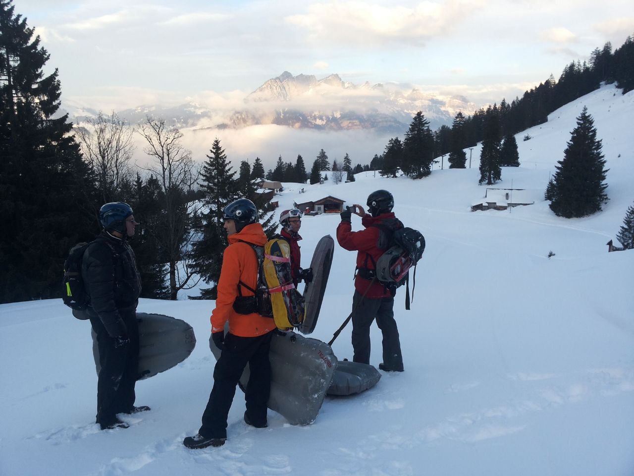 Airboard-Funtour inkl. Fondue am Berg Pischa