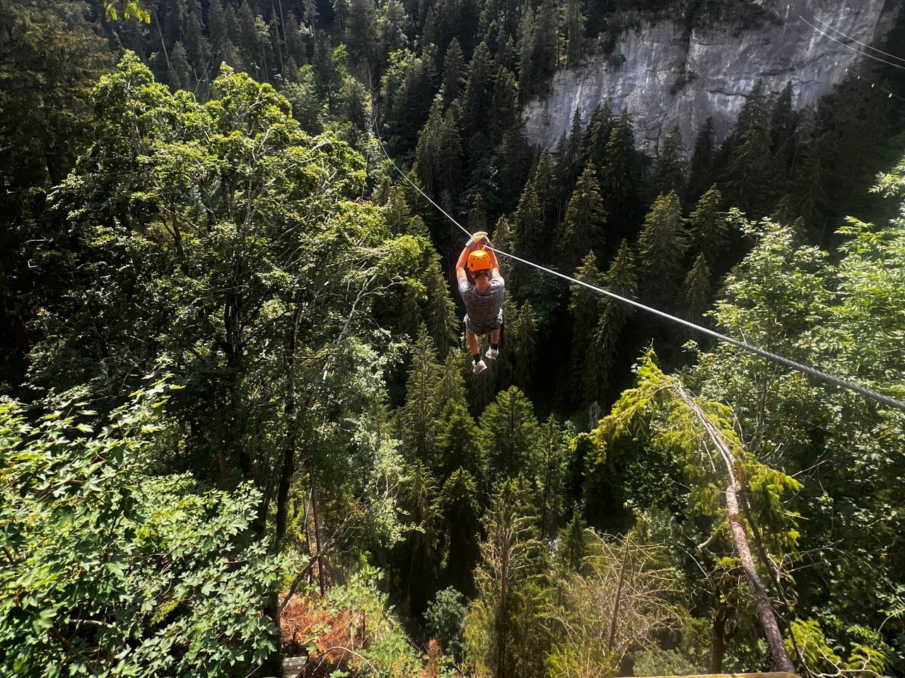 Zipline Course in the Gorge du Pissot