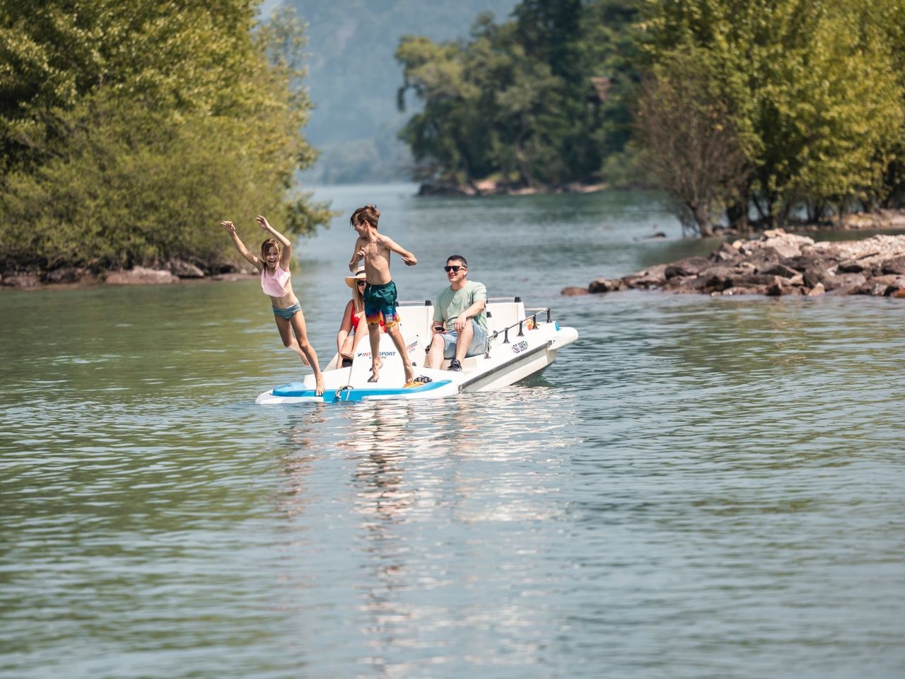 Pedalo Picknick auf dem Walensee 