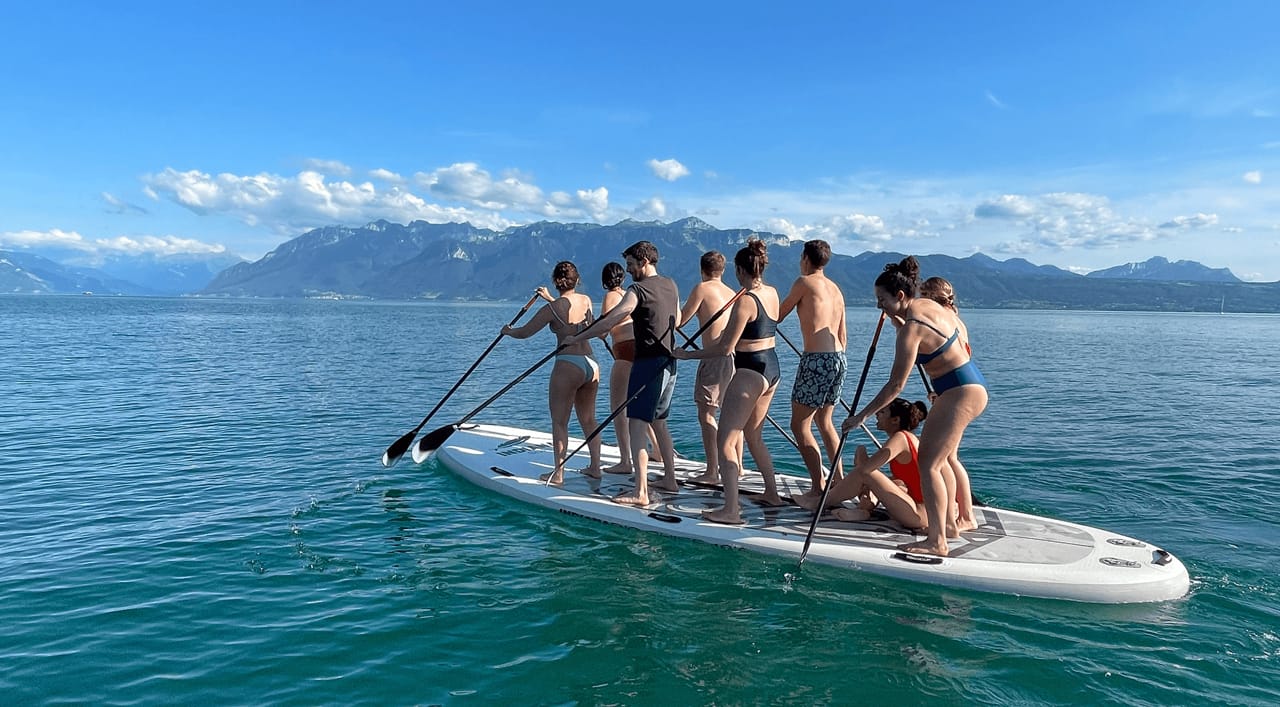 Teambuilding SUP Tour auf dem Lac de Joux