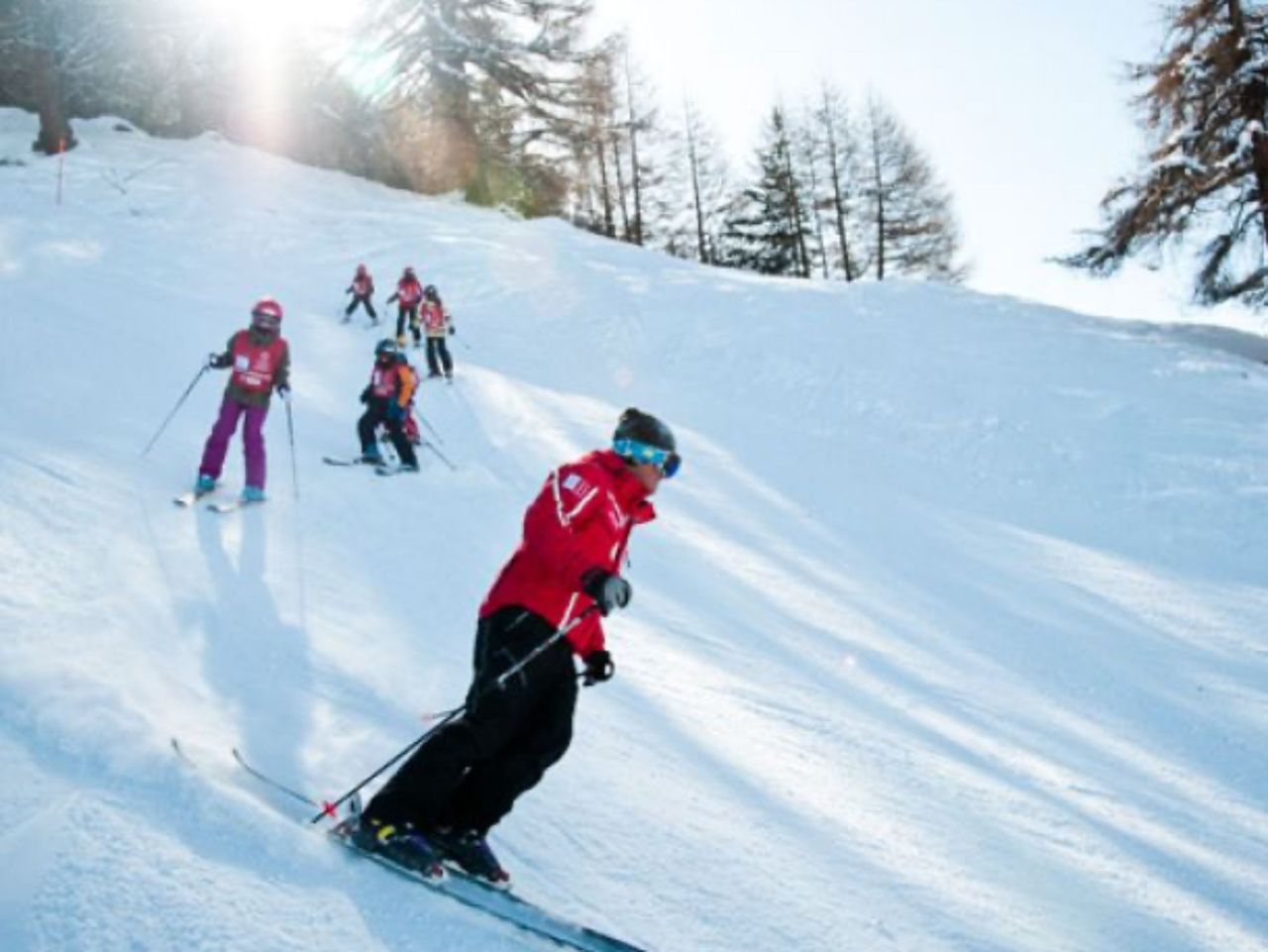 Skischule Gruppe für Kinder ab 6 Jahren in Veysonnaz