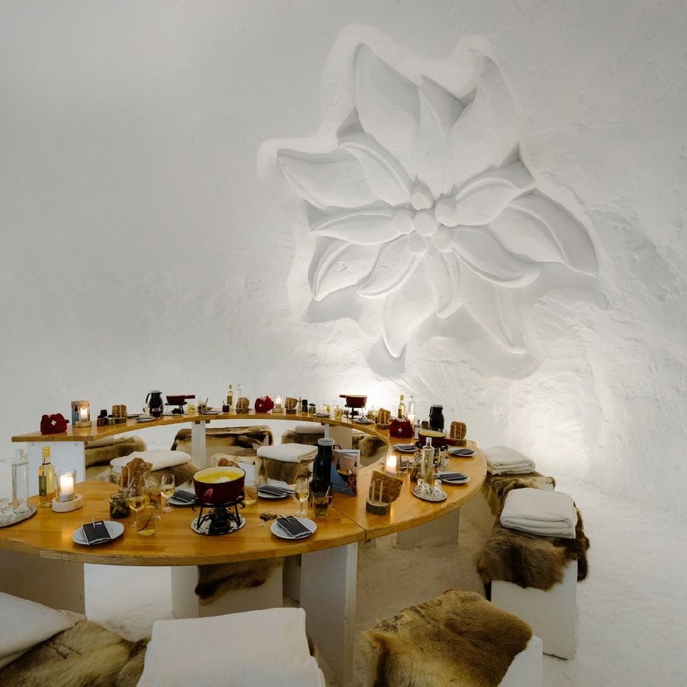 Fondue au fromage dans l’igloo de l’Engstligenalp