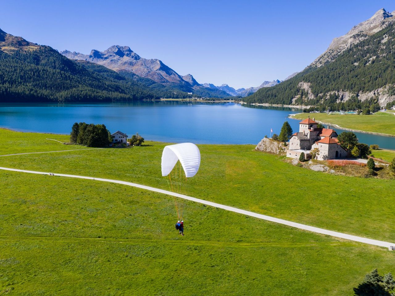 Paragliding privater Pilot halber Tag im Engadin