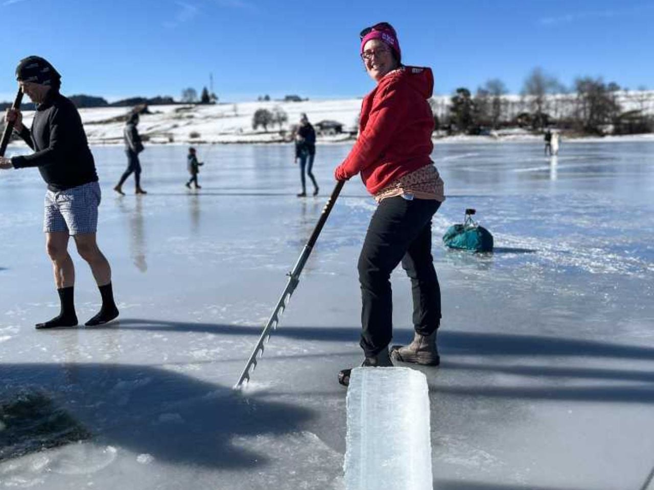 Eisbaden und Eislochbohren Workshop