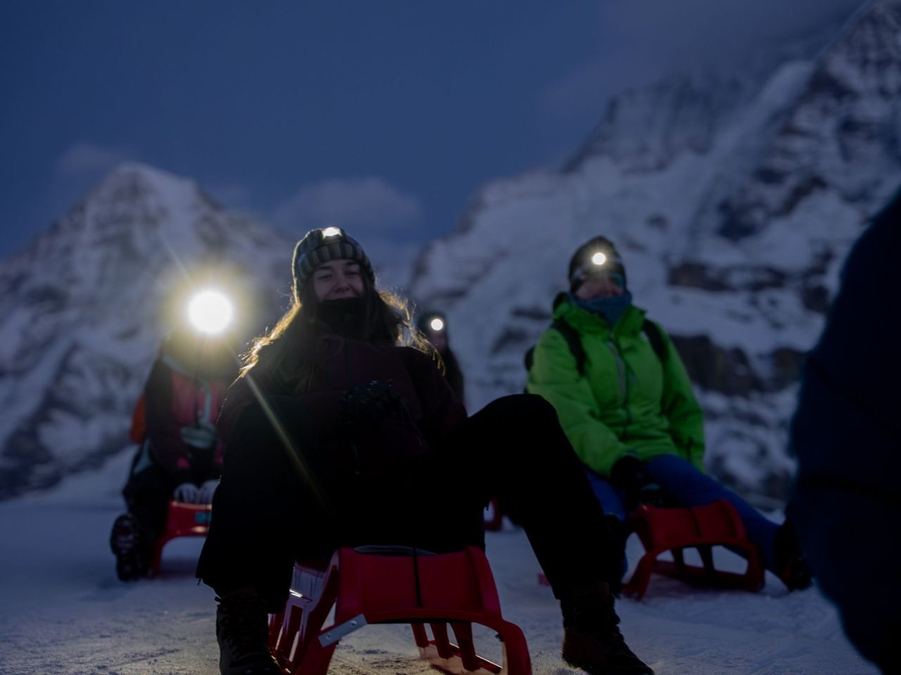Nachtschlitteln ab Interlaken geführte Tour 