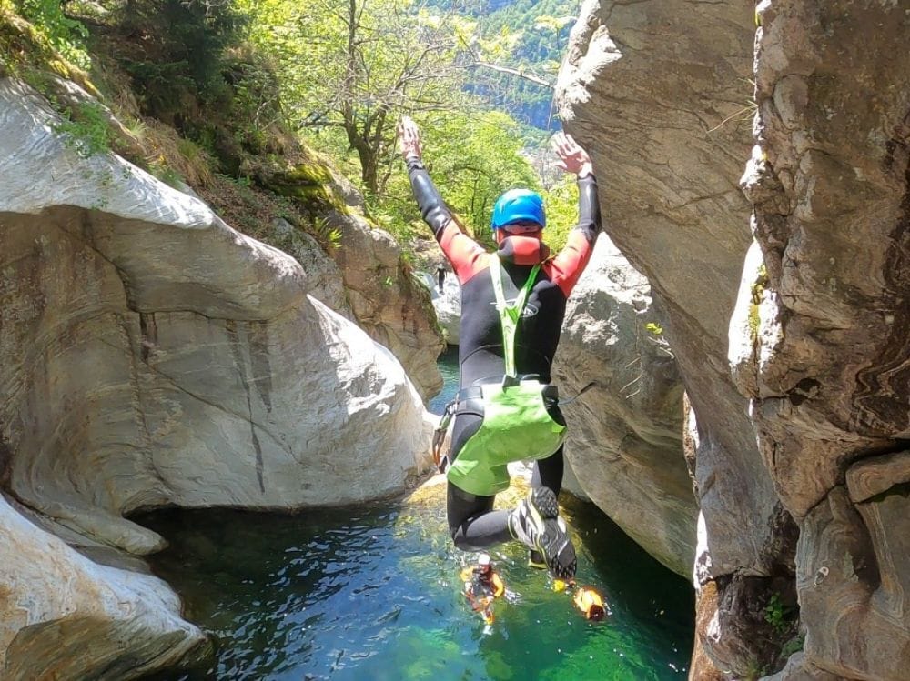 Stag party canyoning half day in Ticino