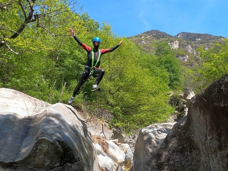 Stag party canyoning half day in Ticino