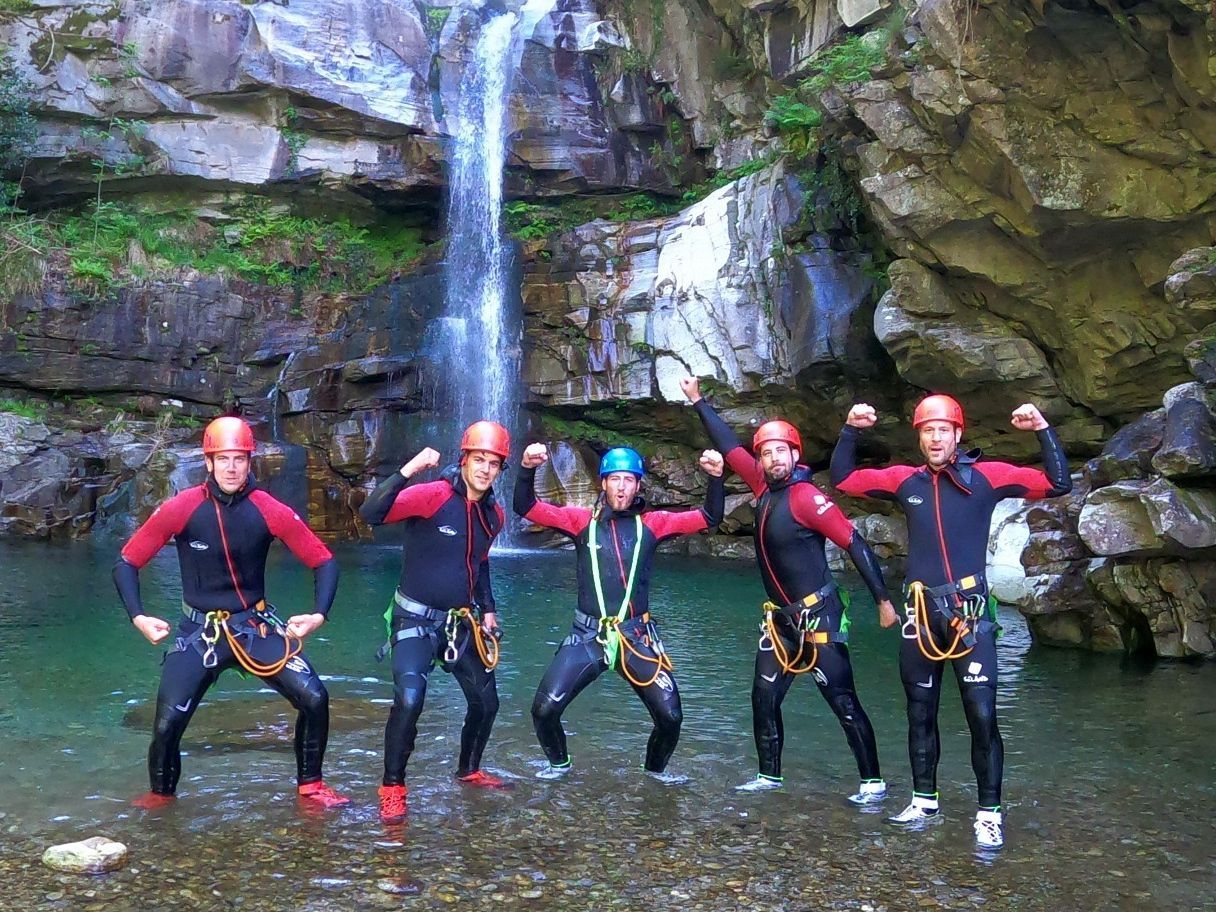 Stag party canyoning half day in Ticino
