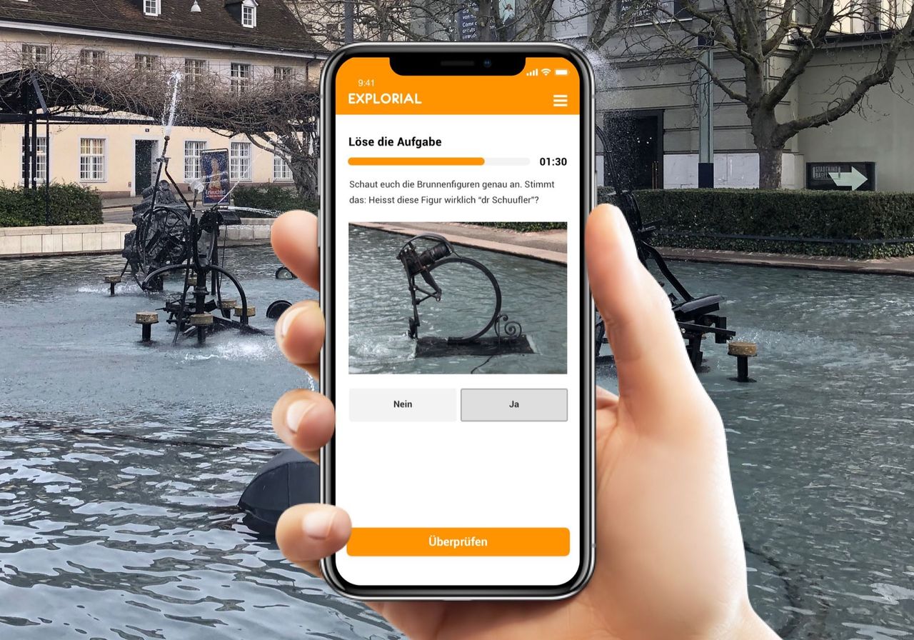 Basel interactive scavenger hunt with the smartphone