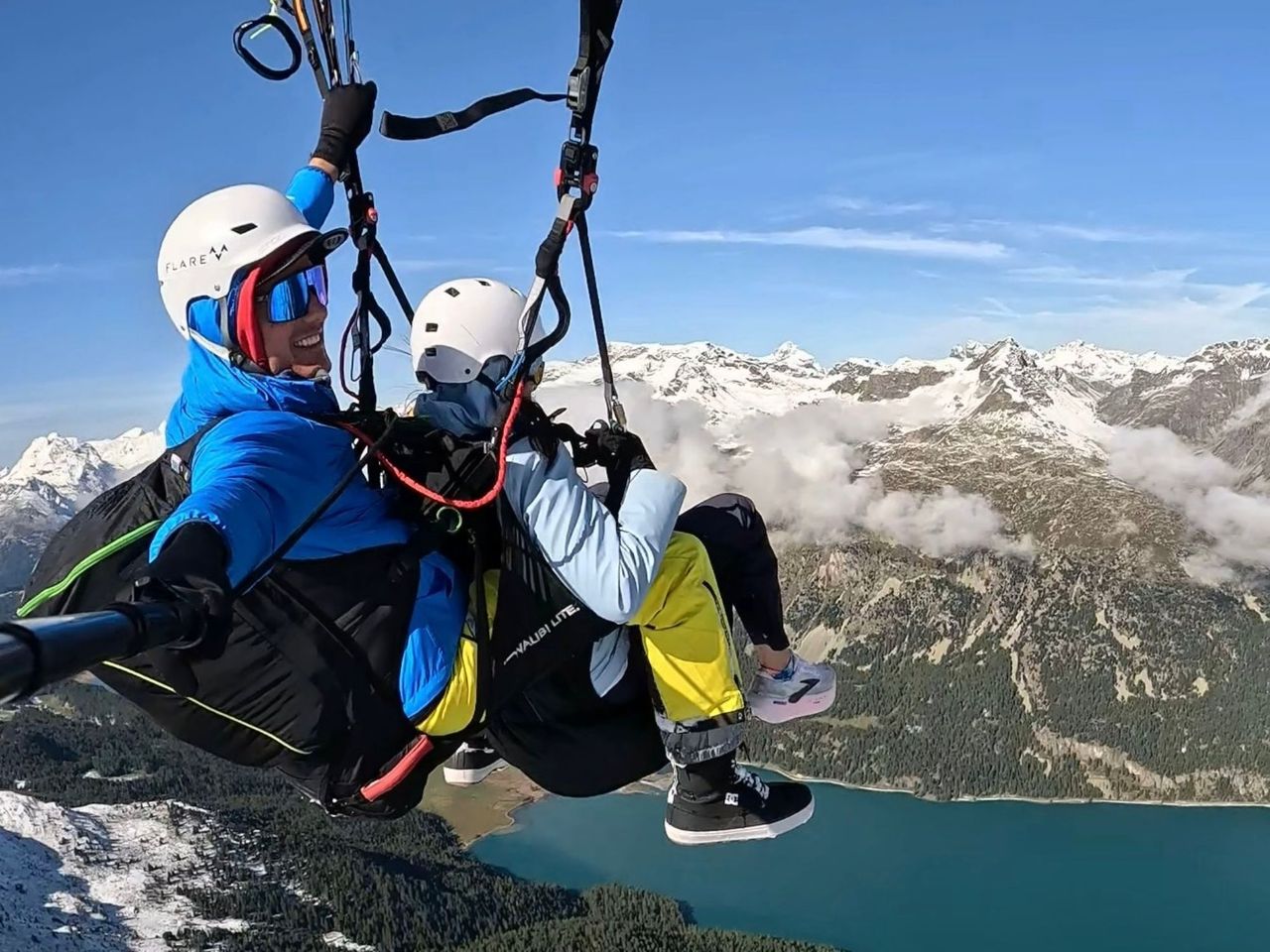 Paragliding privater Pilot ganzer Tag im Engadin