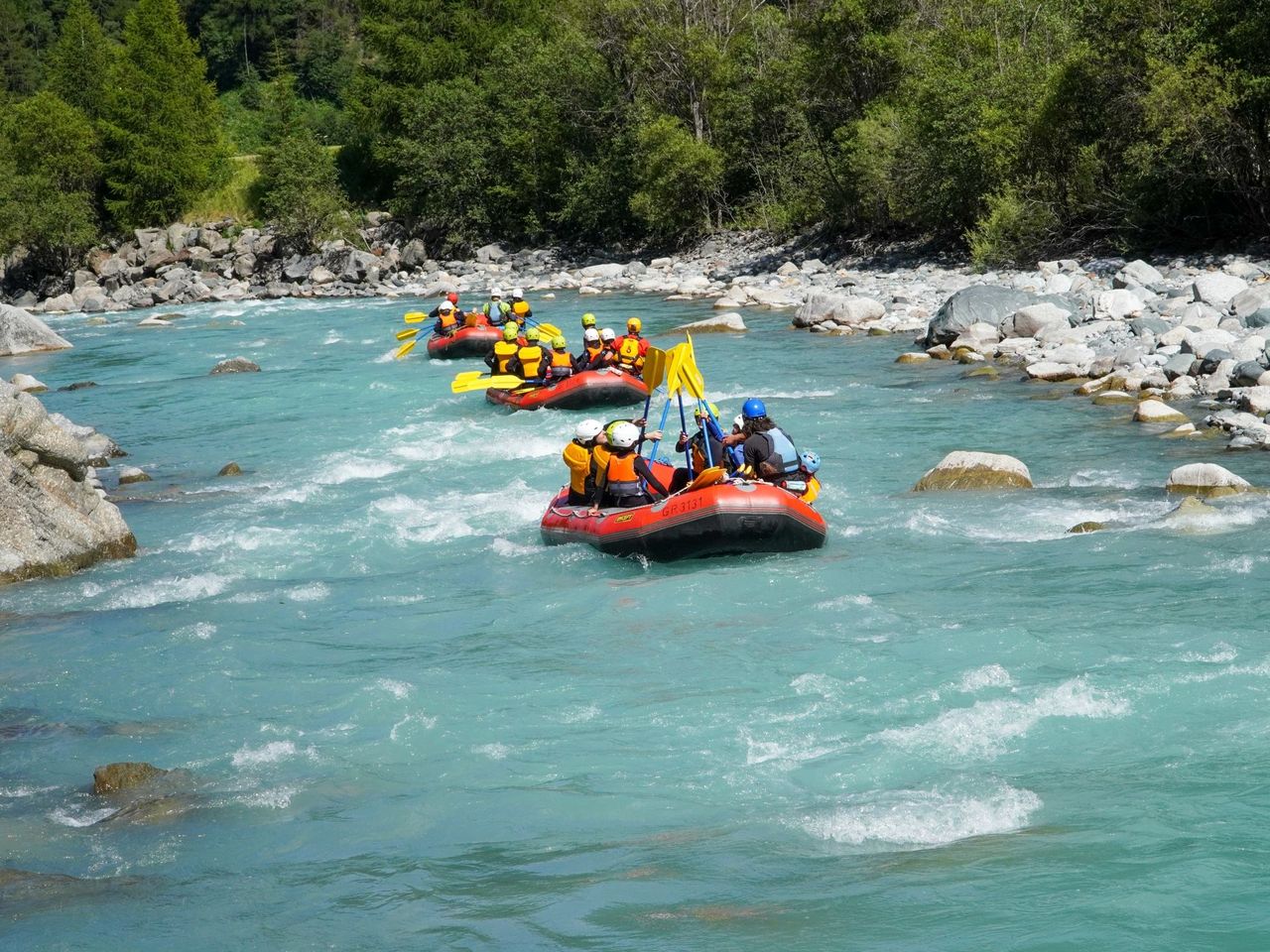 Family Rafting on the Lütschine from Interlaken