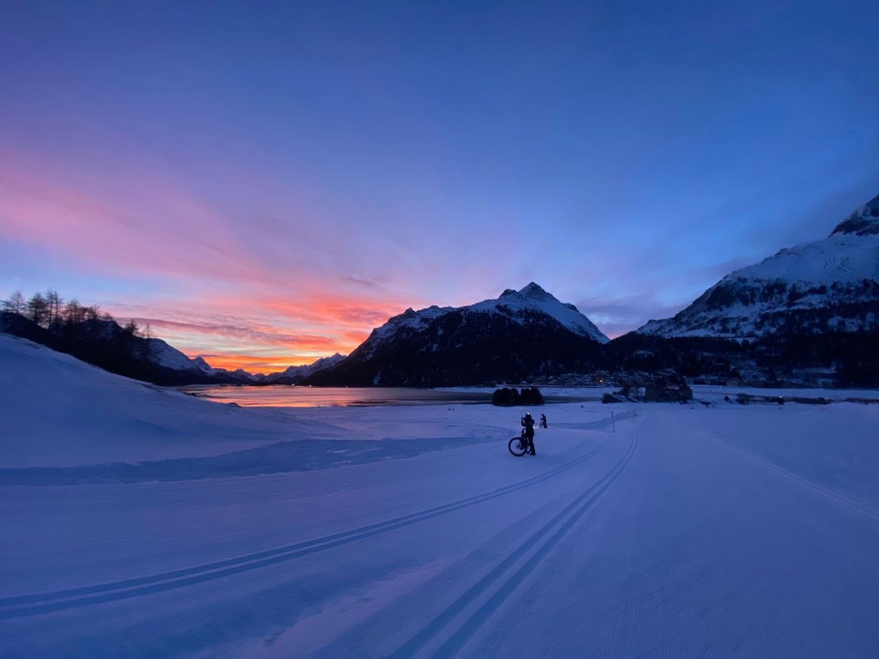 Winter Nachtbiketour ab St. Moritz