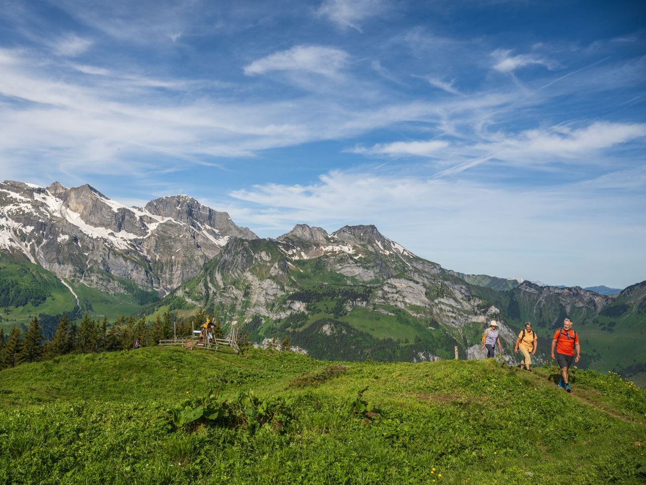Engelberg-Ristis-Brunnihütte Sommer flexibles Wanderticket Luftseilbahn