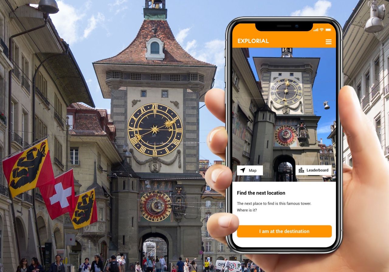 Bern interactive scavenger hunt with smartphone
