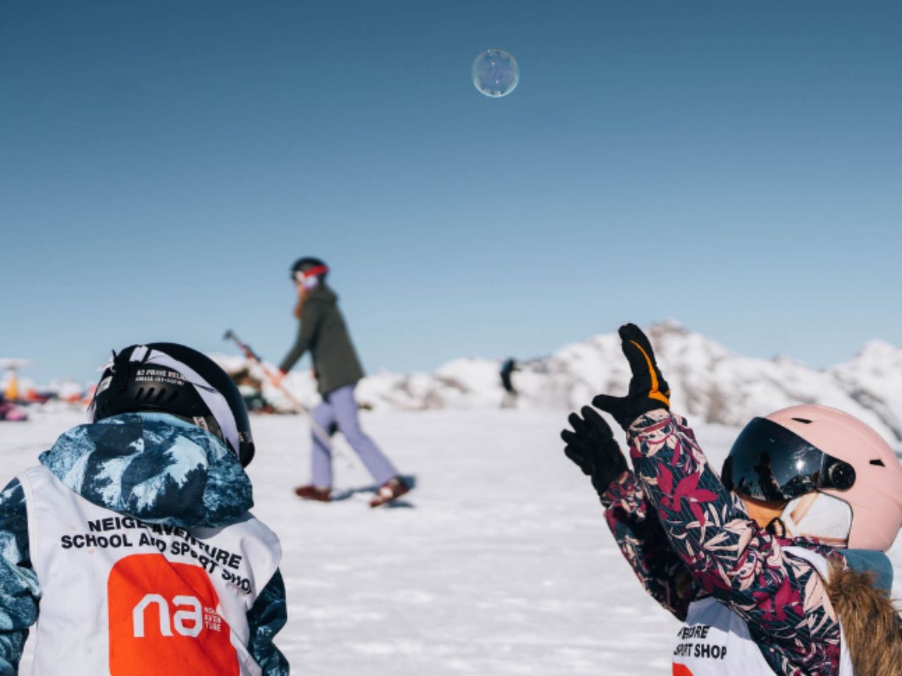 Ski school group for children aged 3 to 5 in Veysonnaz