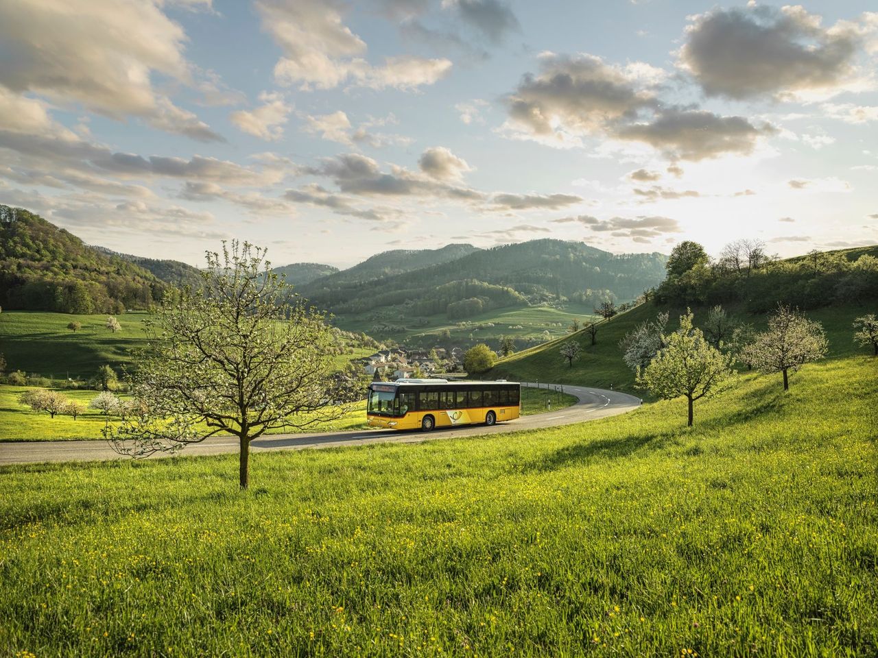 Jurapark Aargau Postauto Fahrt von Brugg nach Aarau