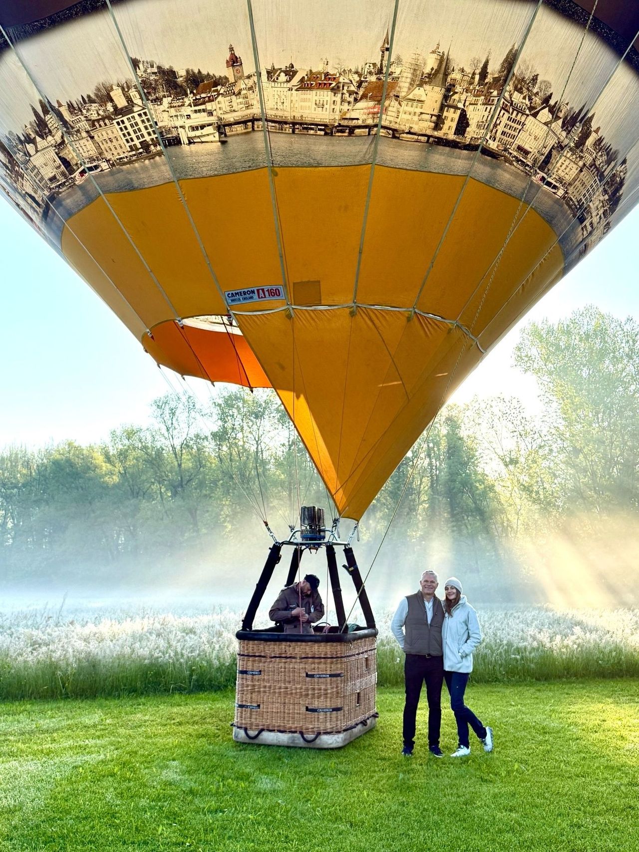 Vol romantique en montgolfière pour deux au-dessus de Lugano