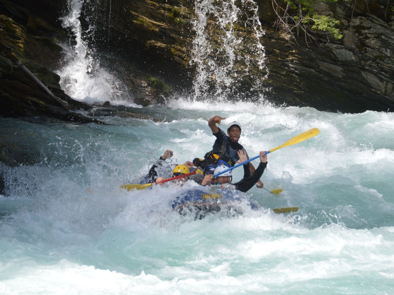 Wildwasser Rafting Giarsun Schlucht auf dem Inn für Fortgeschrittene
