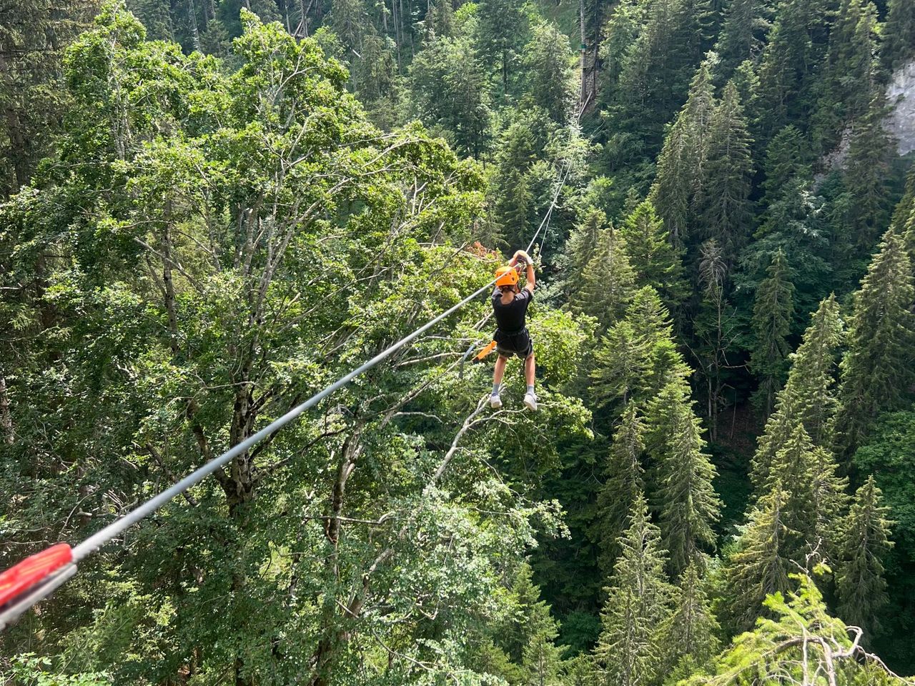 Zipline Course in the Gorge du Pissot