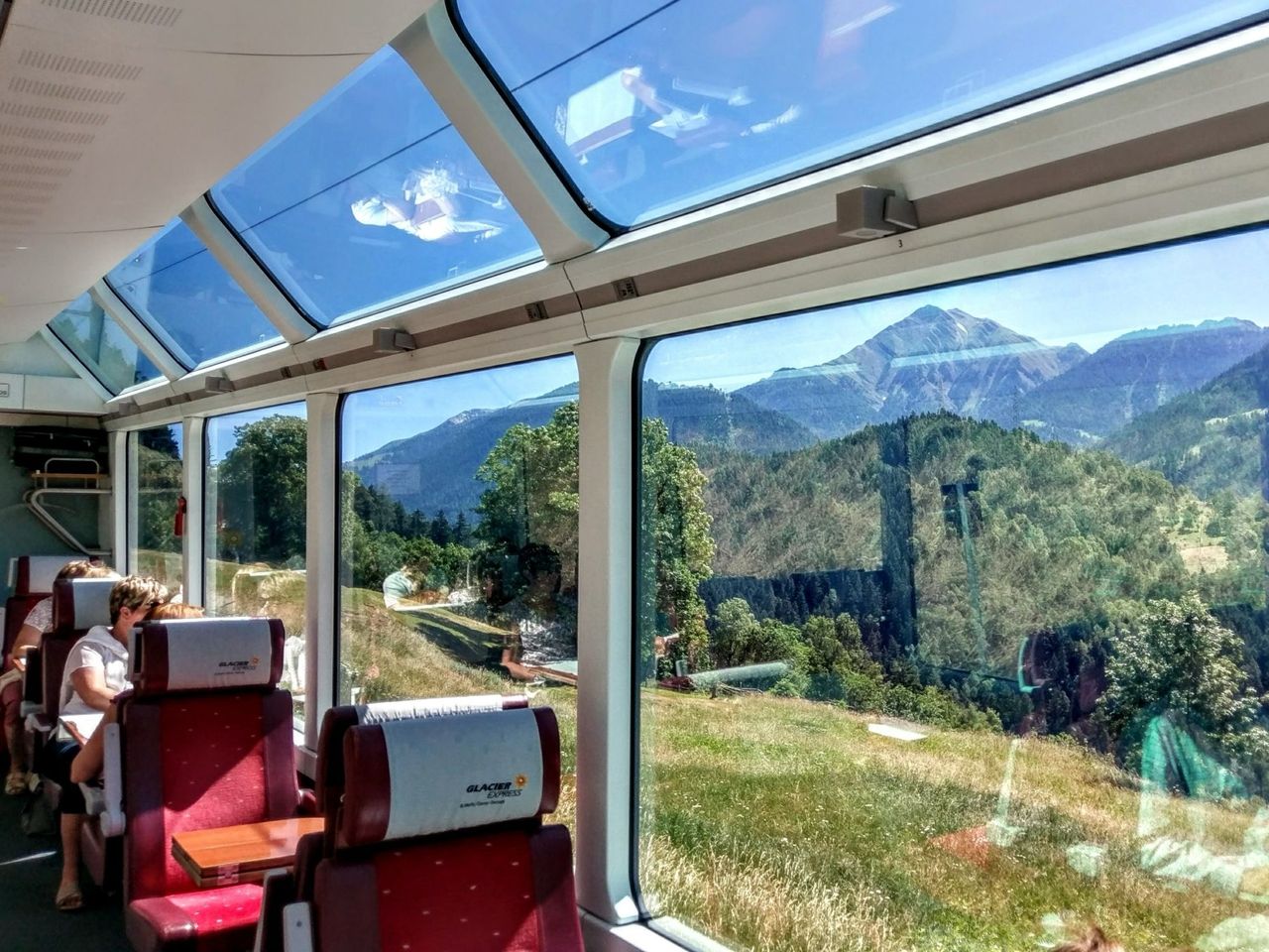 Glacier Express Panoramazug 1. oder 2. Klasse Sitzplatzreservation ab Zermatt oder St. Moritz