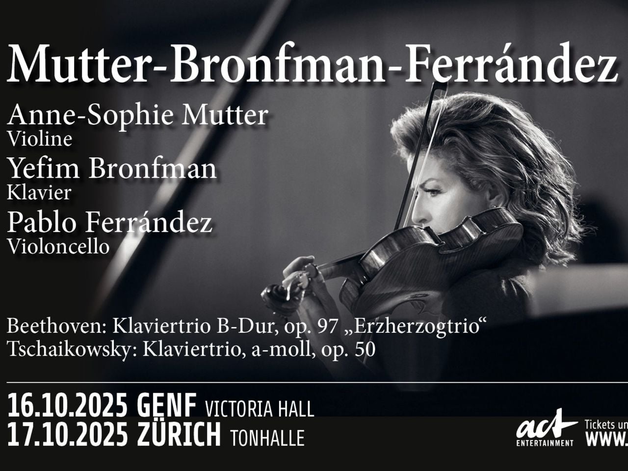 Ticket Konzert "Mutter-Bronfman-Ferrández Trio" 17. Oktober 2025 in Zürich