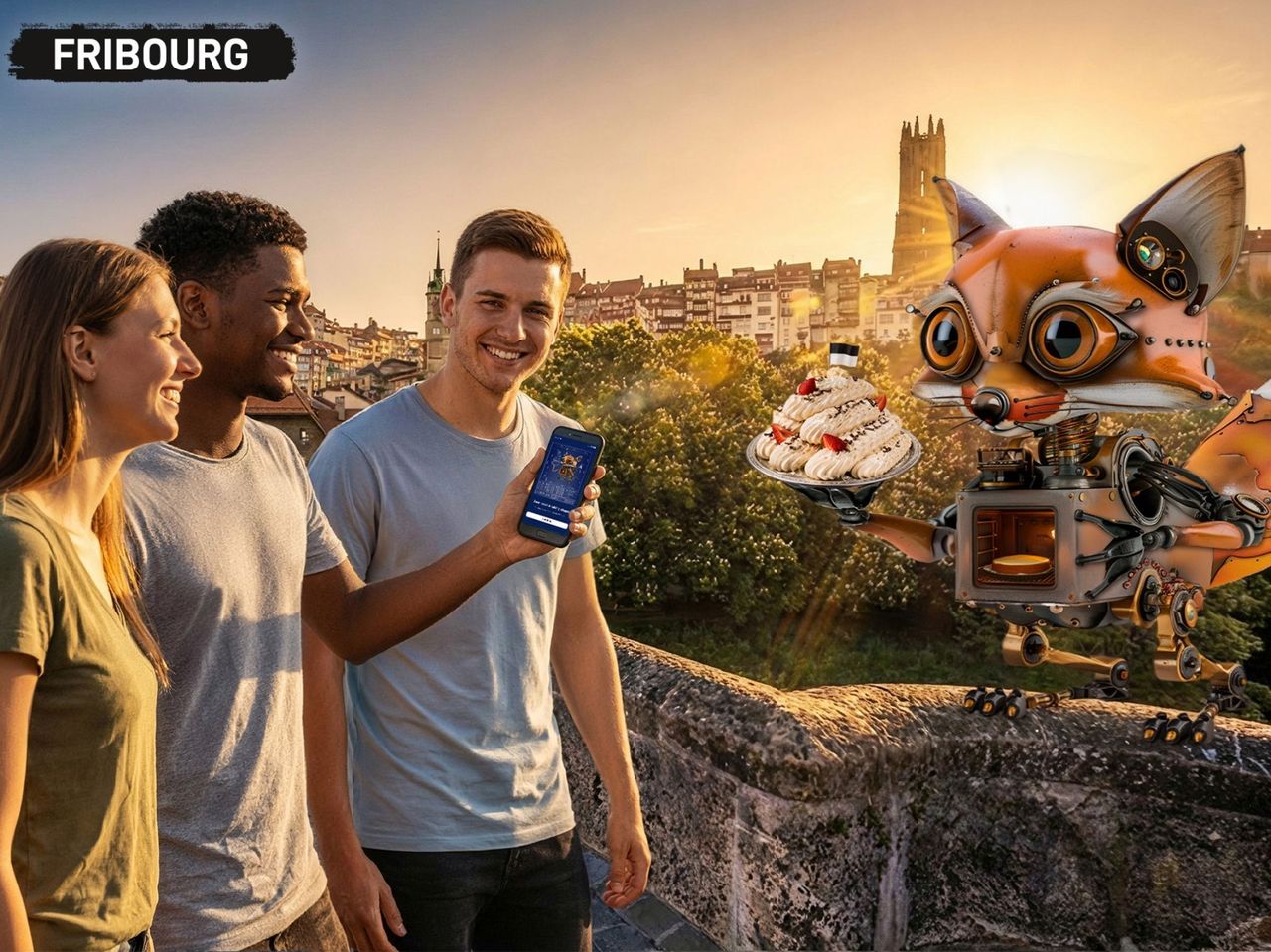 Foxtrail GO Fribourg digitale Schnitzeljagd