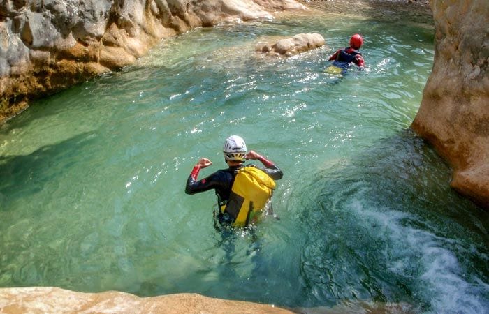 Canyoning in der Tête-Noire Schlucht nahe Chamonix