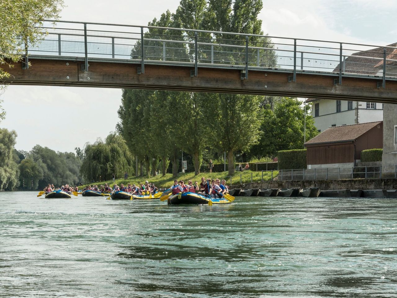Schlauchboot Tagestour Reuss von Bremgarten nach Gebenstorf