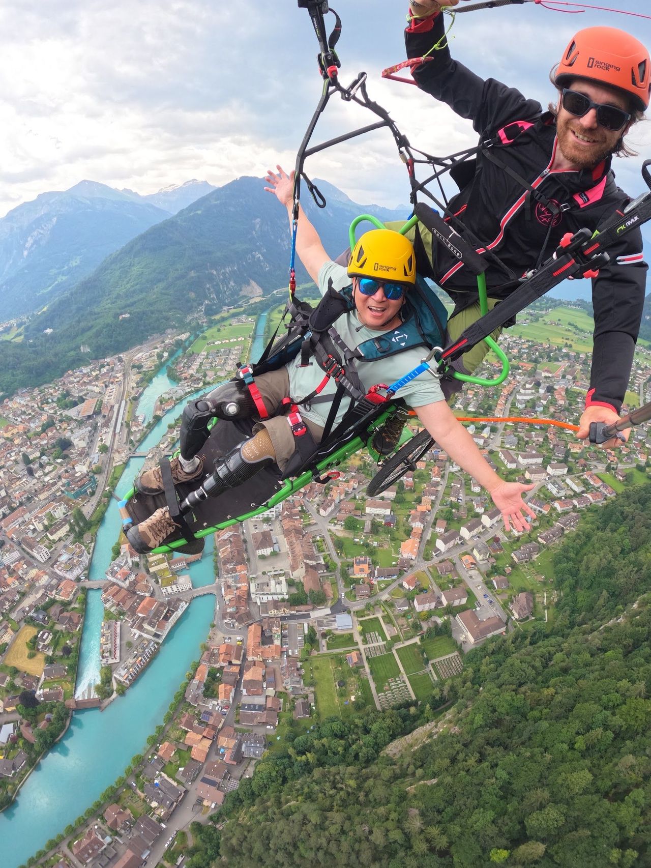 Vol en parapente biplace accessible à Interlaken