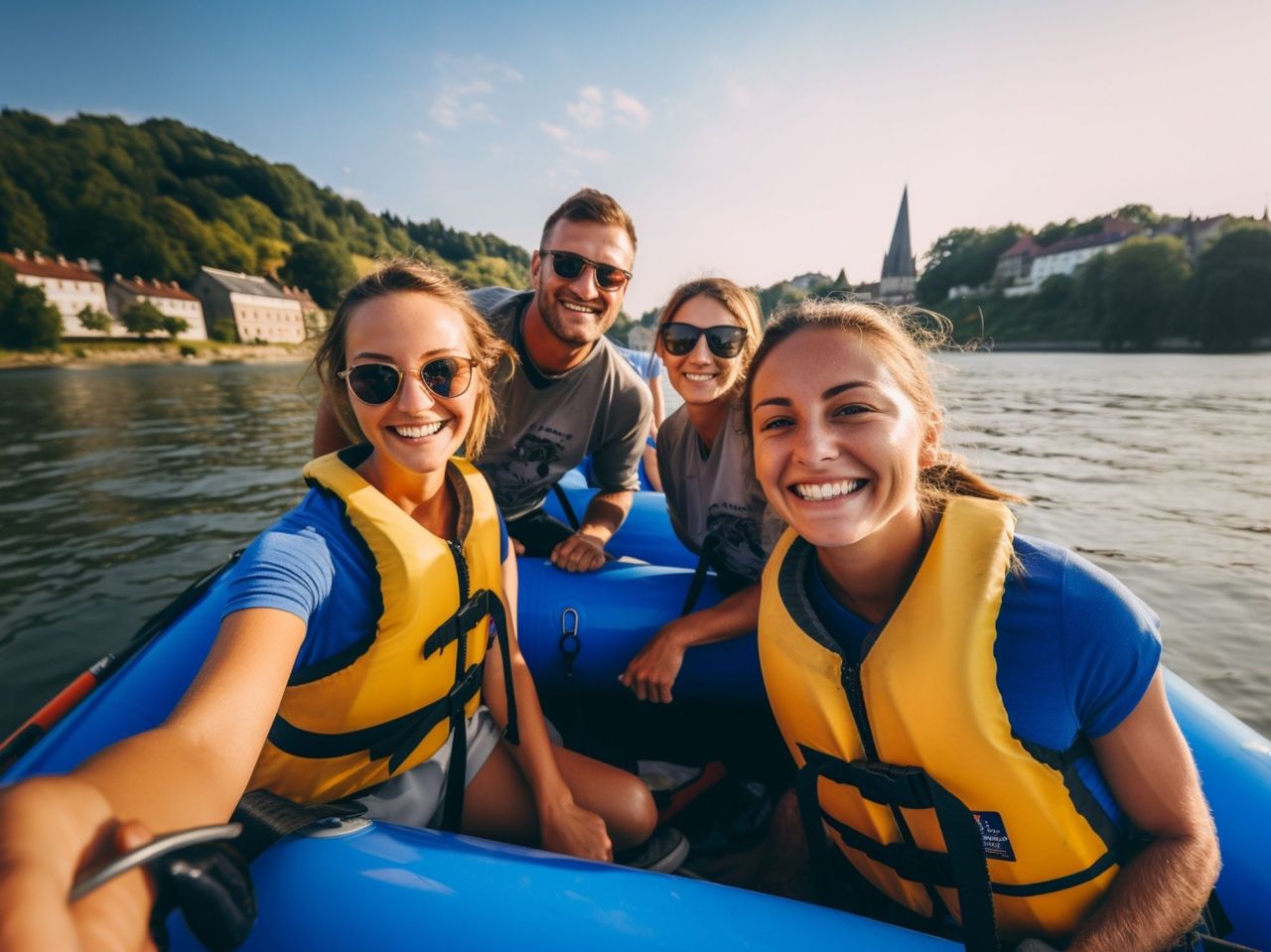 Rhyböötle für 2-6 Personen: Schlauchboot mieten ab Stein am Rhein bis Schaffhausen