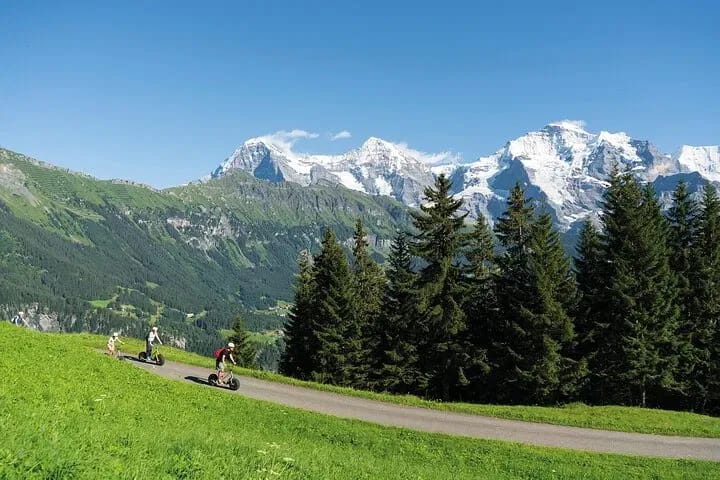 From Zurich: Private Day Trip with Monster Scooter Tour and Fondue